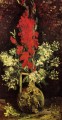 Jarrón con gladiolos y claveles 2 Vincent van Gogh